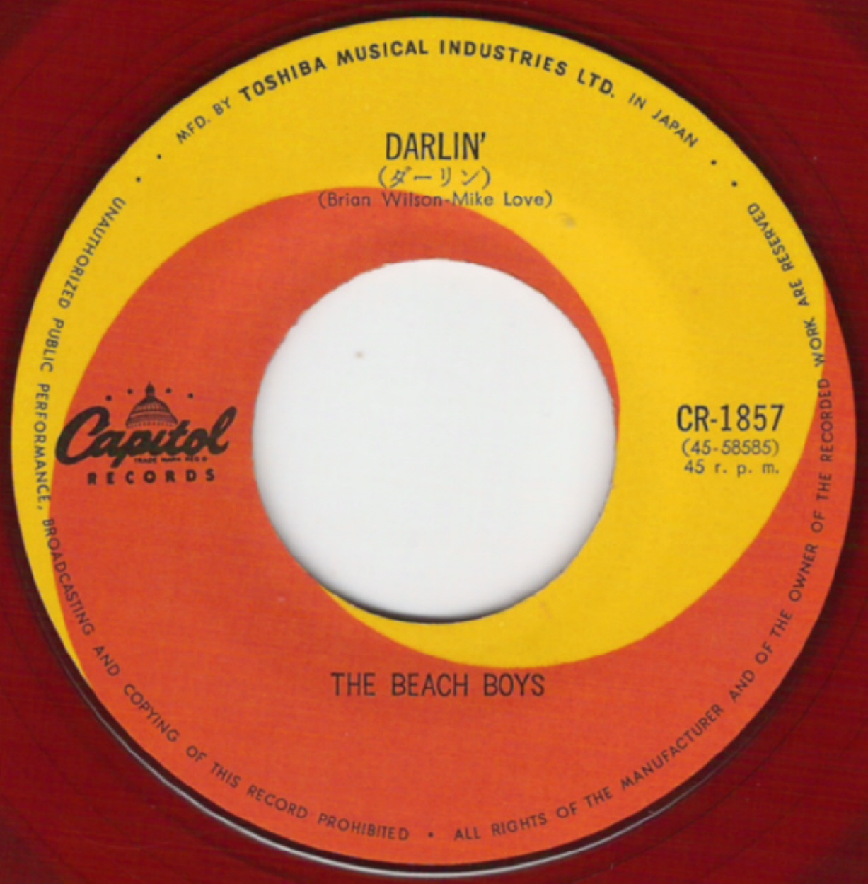 Beach Boys on 45 - Japan - Capitol 1966 - 1967